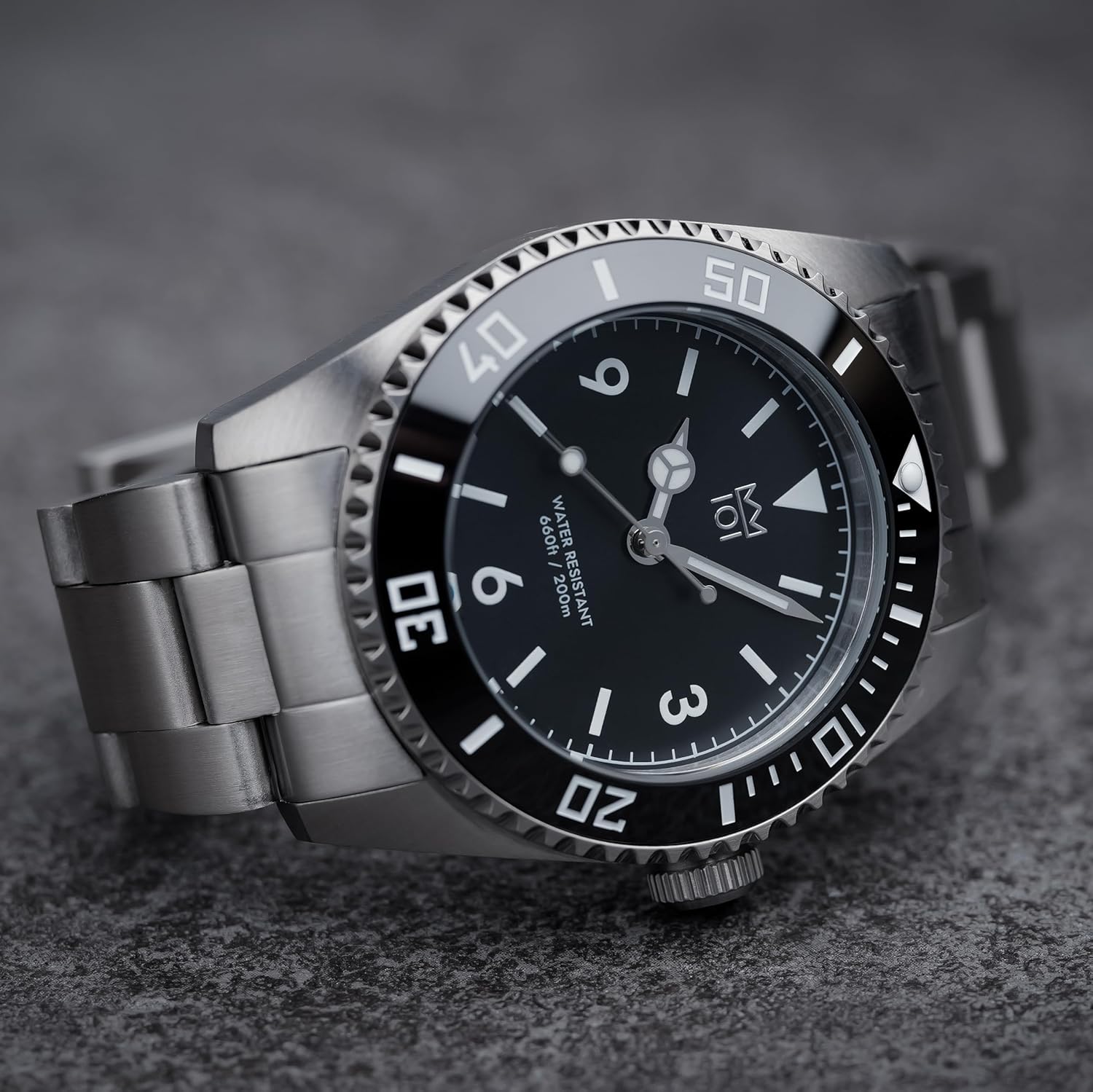 HYAKUICHI 101 015S 38mm ブラック スイープセコンド HYAKUICHI 101] No.15S 38mm Sweep Seconds Diver's Watch Non